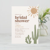 ボホデザートサボテンブライダルシャワー 招待状 (スタンド正面)