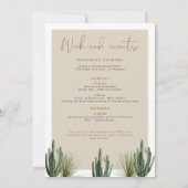 ボホデザートサボテン女子会スケジュール 招待状 (裏面)