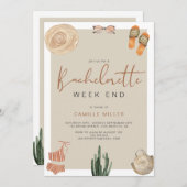 ボホデザートサボテン女子会スケジュール 招待状 (正面/裏面)