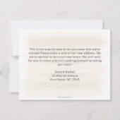 ボホデザートサボテン水の色の新しいルーツ移動 ノートカード (裏面)