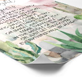 ボホデザートサボテン赤ちゃんシャワーおむつゲームサイン ポスター (角)