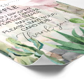 ボホデザートサボテン赤ちゃんシャワーおむつラッフルサイン ポスター (角)