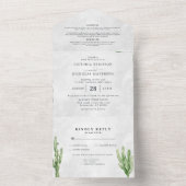 ボホデザートサボテン |すべての結婚式の招待 オールインワン招待状 (内側)