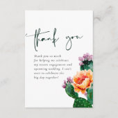 ボホデザートサボテン&フラワーズフィエスタブライダルシャワー サンキューカード (正面)