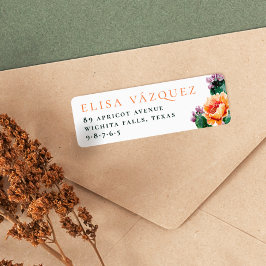 ボホデザートサボテン&フラワーズ差出人住所 ラベル