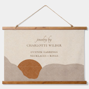 ボホデザートサンジュエリーデザイナーウッドトッピング 吊り下げ型タペストリー