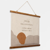 ボホデザートサンジュエリーデザイナーウッドトッピング 吊り下げ型タペストリー (傾斜あり)