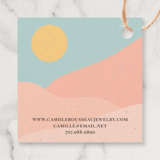 ボホデザートサンライズジュエリーデザイナープロダクト フェイバータグ (裏面)