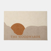 ボホデザートサンライズパーソナライズされた ドアマット (正面)