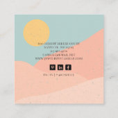 ボホデザートサンライズマウンテンズハンドクラフトジュエリー スクエア名刺 (裏面)