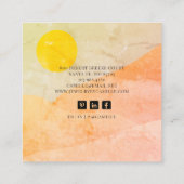 ボホデザートサンライズマウンテンズハンドクラフトジュエリー スクエア名刺 (裏面)