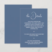 ボホデザートダスティブルーミニマルズ結婚詳細 招待状 (正面/裏面)