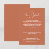 ボホデザートテラコッタミニマルの結婚詳細 招待状 (正面/裏面)