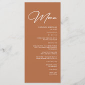 ボホデザートバーントオレンジ結婚ズ メニュー (正面)