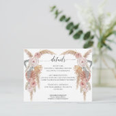 ボホデザートパンパスグラスフローラ結婚ズ 招待状 (スタンド正面)