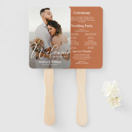 ボホデザートフォト結婚式 プログラム ハンドファン