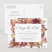 ボホデザートフラワーの日程変更のお知らせ 案内ポストカード (正面/裏面)