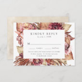 ボホデザートフローラの食事の選択 出欠カード (正面/裏面)