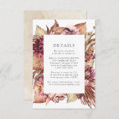 ボホデザートフローラ結婚ズ詳細 エンクロージャーカード (正面/裏面)