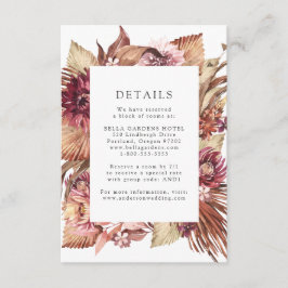 ボホデザートフローラ結婚ズ詳細 エンクロージャーカード