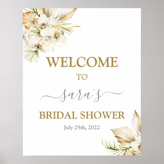 ボホデザートブライダルシャワーウェルカムサイン ポスター (正面)