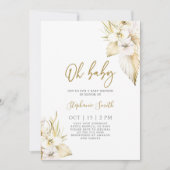 ボホデザートベビーシャワーガール招待状 招待状 (正面)