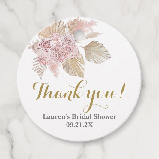 ボホデザートベビーシャワーメッセージカード フェイバータグ (正面)