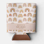 ボホデザートレインボーニュートラルカスタムベビーシャワー 缶クーラー (正面)