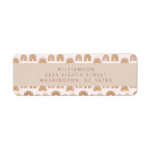 ボホデザートレインボーニュートラルシャワー差出人住所 ラベル (正面)