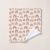 ボホデザートレインボー抽象芸術アーチパターンタウペ バスタオルセット (ウォッシュタオル)