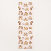 ボホデザートレインボー抽象芸術アーチパターンタウペ ヨガマット (正面)