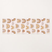 ボホデザートレインボー抽象芸術アーチパターンタウペ ヨガマット (正面(横))