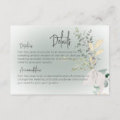 ボホデリケートな緑のモダン詳細 エンクロージャーカード (正面)