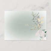 ボホデリケートな緑のモダン詳細 エンクロージャーカード (裏面)