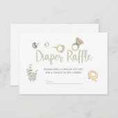 ボホトイズ赤ちゃんシャワー少年おむつラッフルカード 招待状 (正面/裏面)