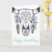 ボホトバルスカルボヘミアターコイズ誕生日 カード (黄色い花)