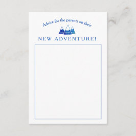 ボホトバルブルーアドベンチャーベビーシャワー アドバイスカード