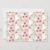 ボホトバル赤ちゃんガールシャワードリーム捕手 招待状 (裏面)