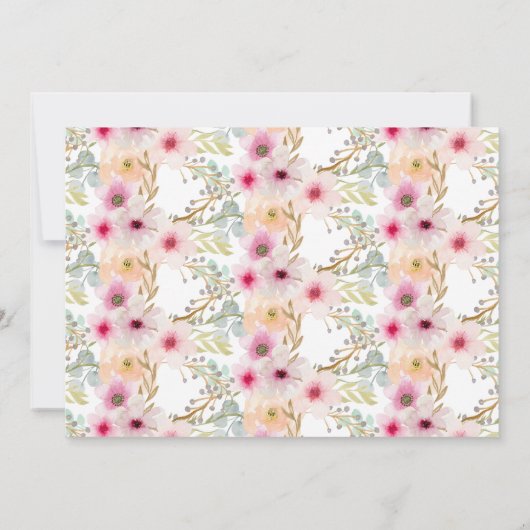 ボホトバル赤ちゃんガールシャワードリーム捕手 招待状 (裏面)