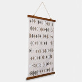 ボホトライアングルズブラウントープアイボリー 吊り下げ型タペストリー (傾斜あり)