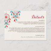 ボホトライバルの羽ドリームキャッチャー結婚ズ エンクロージャーカード (正面)