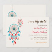 ボホトライバルの羽ドリームキャッチャー結婚ズ セーブザデート (正面/裏面)