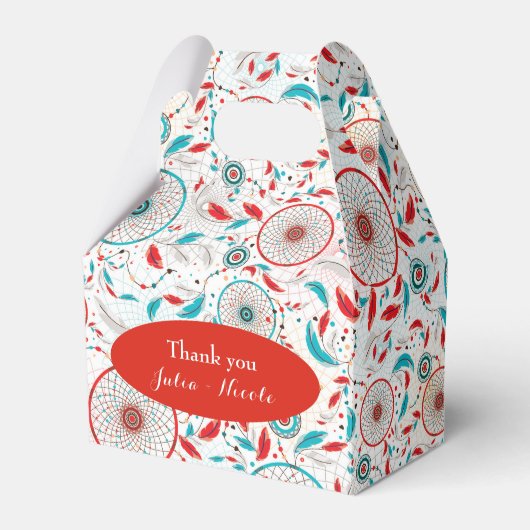 ボホトライバルの羽ドリームキャッチャー結婚ズ フェイバーボックス (正面サイド)