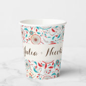 ボホトライバルの羽ドリームキャッチャー結婚ズ 紙コップ (左)