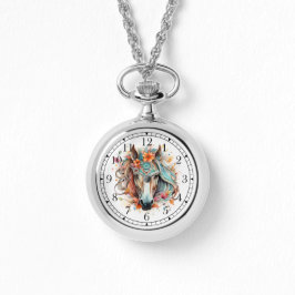 ボホトライバルウォーターカラーホースシスタイリッシュック女性 腕時計