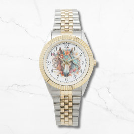 ボホトライバルウォーターカラーホースシスタイリッシュック女性 腕時計