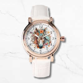 ボホトライバルウォーターカラーホースシスタイリッシュック女性 腕時計