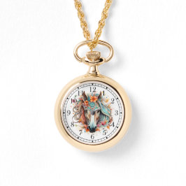 ボホトライバルウォーターカラーホースシスタイリッシュック女性 腕時計