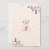 ボホトライバルウッドランドアニマルズ誕生日《キリスト教》洗礼式や命名式 サンキューカード (裏面)