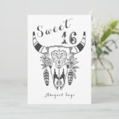 ボホトライバルスカルボヘミアSweet sixteen誕生日 招待状 (スタンド正面)